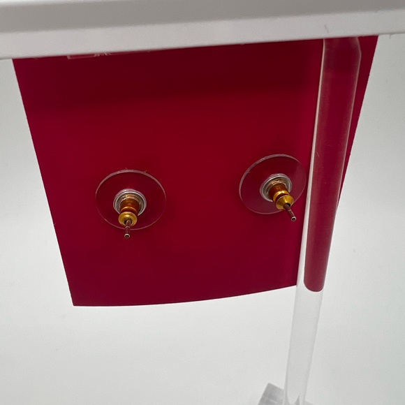 NWT Kate Spade Legacy Logo Demi Fine Spade Flower Earrings - Picture 2 of 3